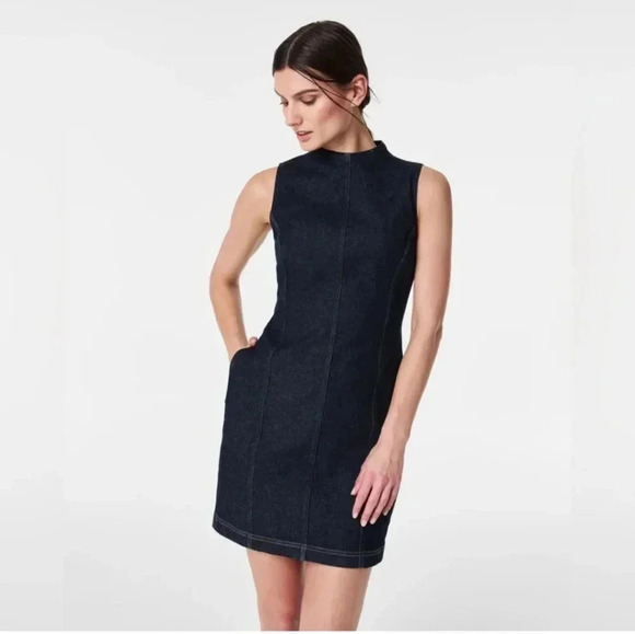 Spanx Denim Seamed Shift Dress - Picture 3 of 6